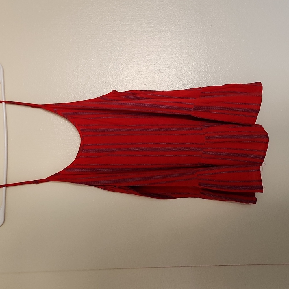 Red Peplum Tank Top